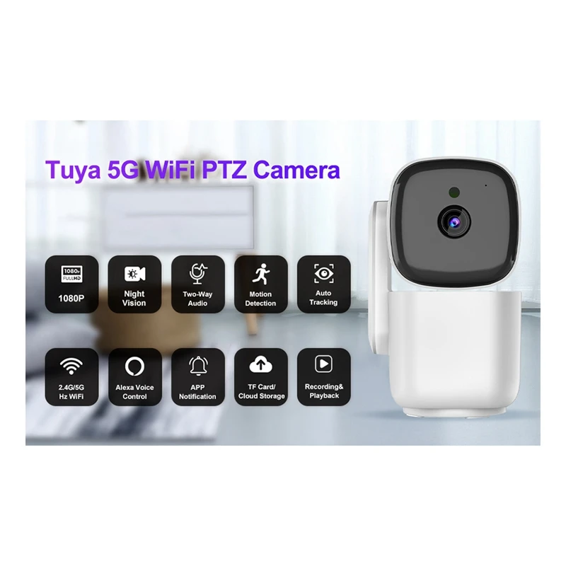 Новинка-Tuya Camera Крытый Умный дом Wifi Камера 1080P Внутренняя безопасность Беспроводная камера наблюдения Alexa Автоматическое отслеживание