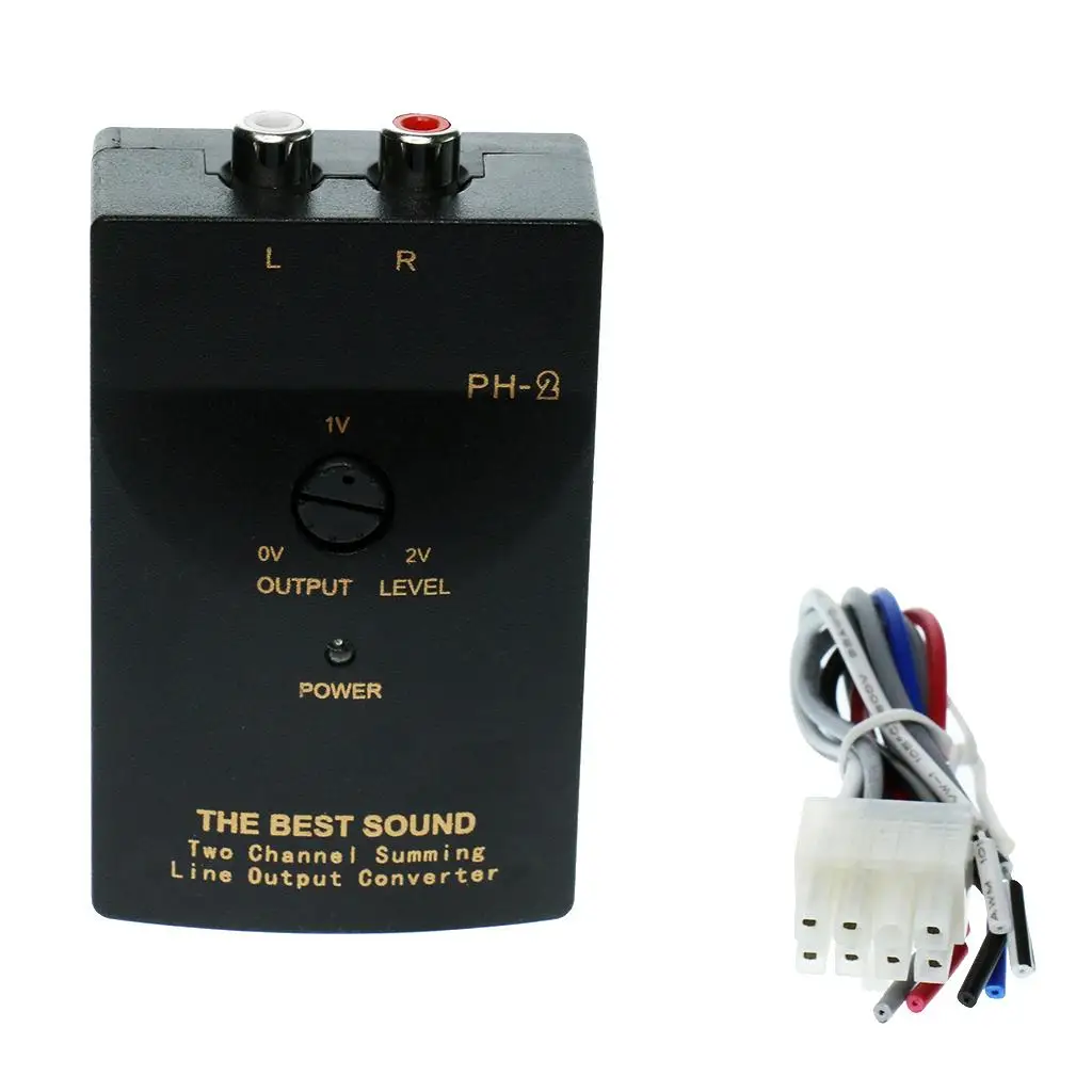 Автоматическая замена аудио динамика RCA с преобразователем высокой мощности в низкую с проводом адаптера