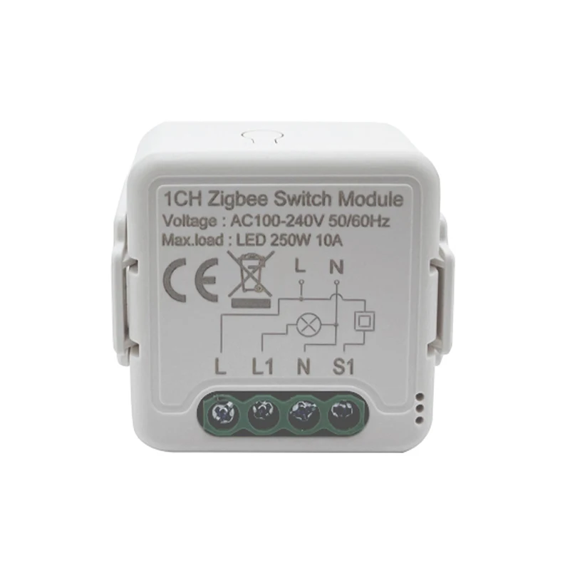 Модуль переключателя Tuya Smart ZigBee 3.0 Не требуется нейтральный провод Выключатель света Smart Home Работает с Alexa Home