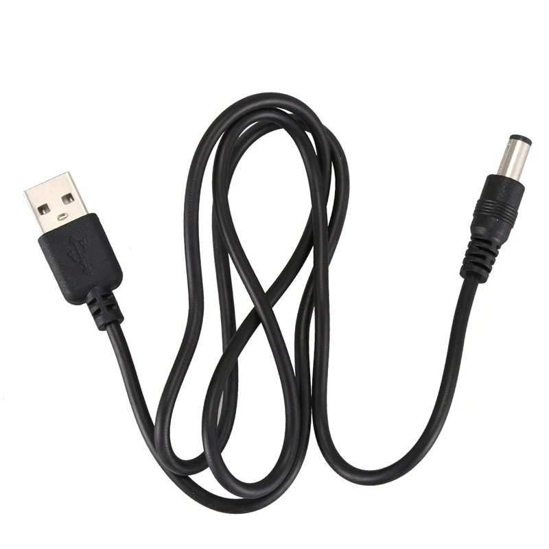 4X USB-кабель 5,5 мм/2,1 мм Кабель питания с разъемом 5 В постоянного тока (черный, 75 см)