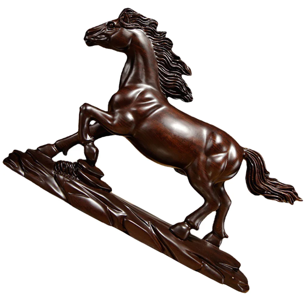 Настольное украшение в виде лошади, деревянная статуэтка, имитирующая модель животного, Декоративная фигурка, украшающая