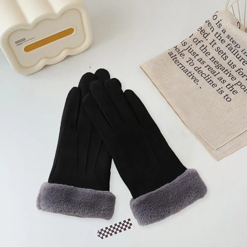 Ветрозащитные перчатки, женские зимние перчатки, подходящие по цвету эластичные ветрозащитные теплые велосипедные перчатки с сенсорным экраном, перчатки с сенсорным экраном