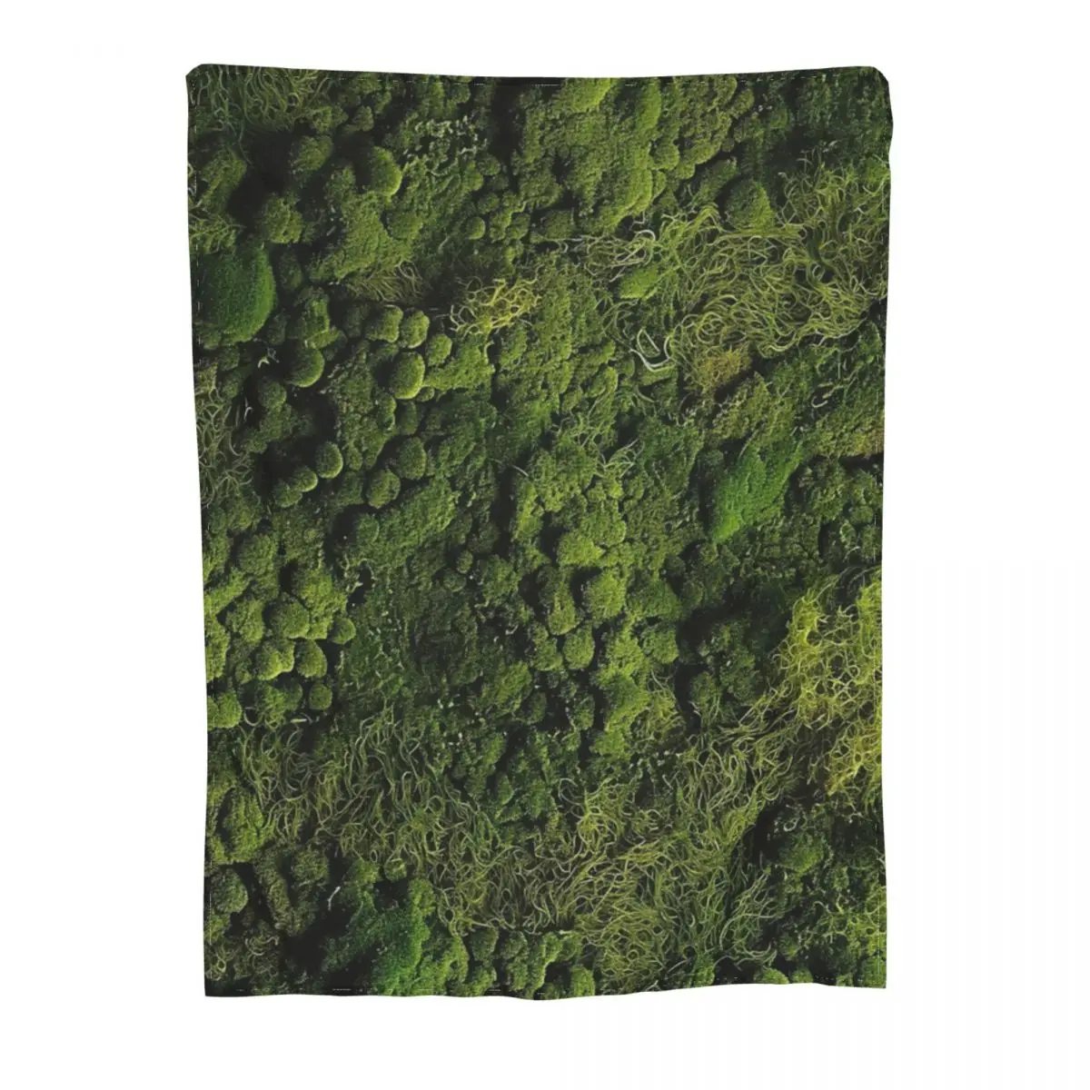 Натуральная свежесть с рисунком мха, ультрамягкое одеяло из микрофлиса
