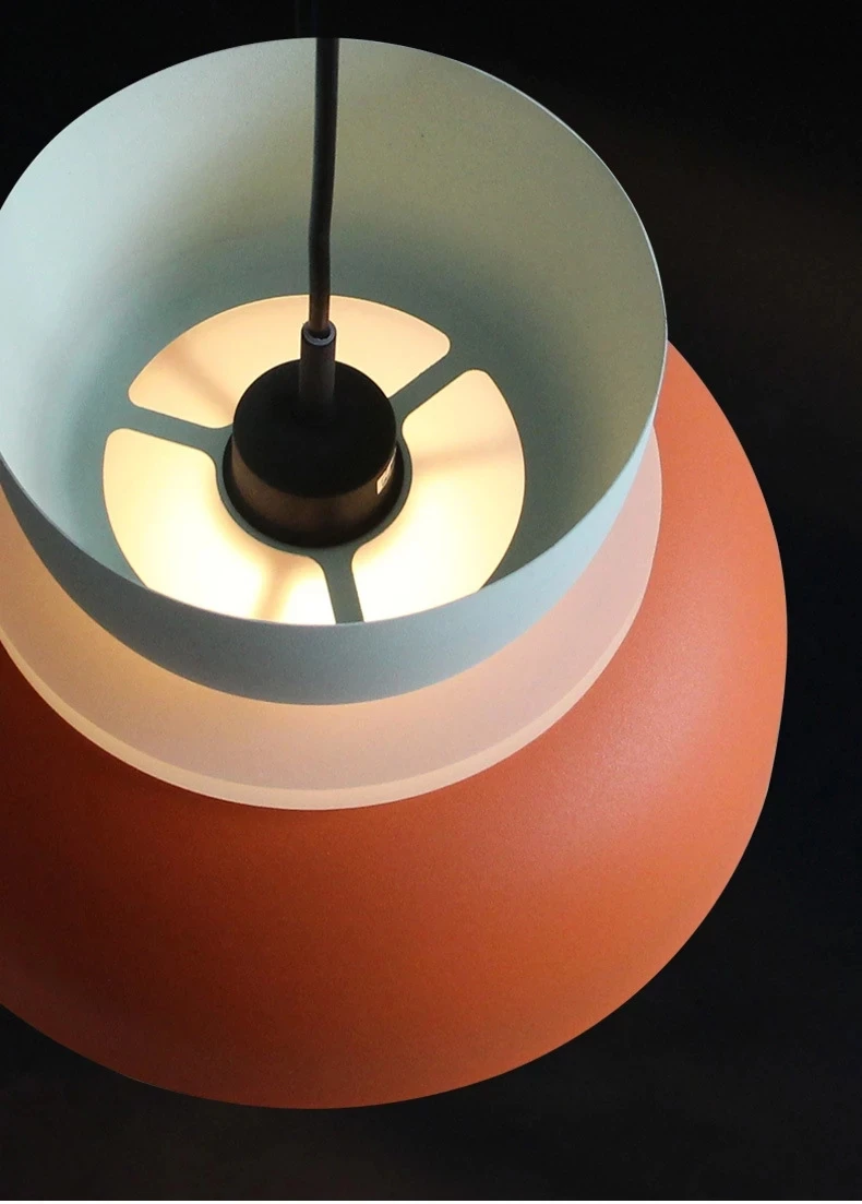 Современный цветной подвесной светильник Led Nordic Подвесной Светильник Прикроватная Тумбочка Гостиная Спальня Кабинет Бар Освещение столовой Macaron Decor