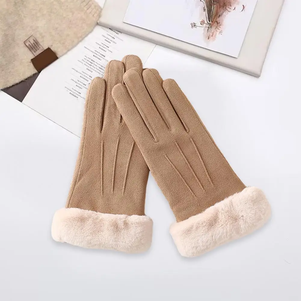 Ветрозащитные перчатки, женские зимние перчатки, подходящие по цвету эластичные ветрозащитные теплые велосипедные перчатки с сенсорным экраном, перчатки с сенсорным экраном