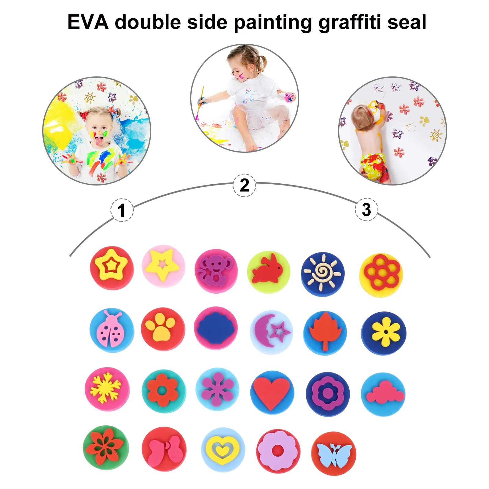 Губки для рисования граффити Eva, детские штампы, мини-штампы для школы, игрушки для малышей с животными